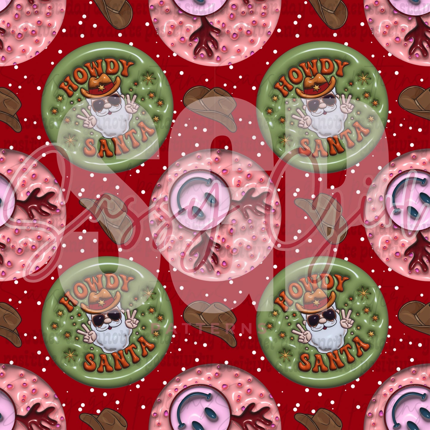 Inflated western santa