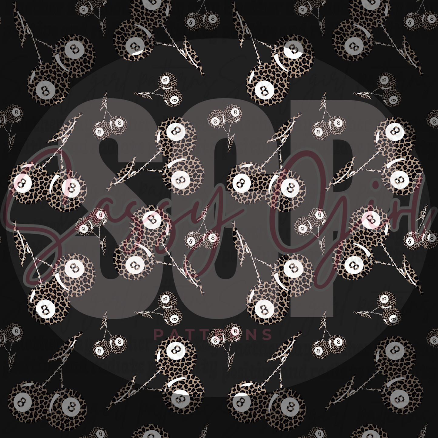 Cheetah cherry eight ball