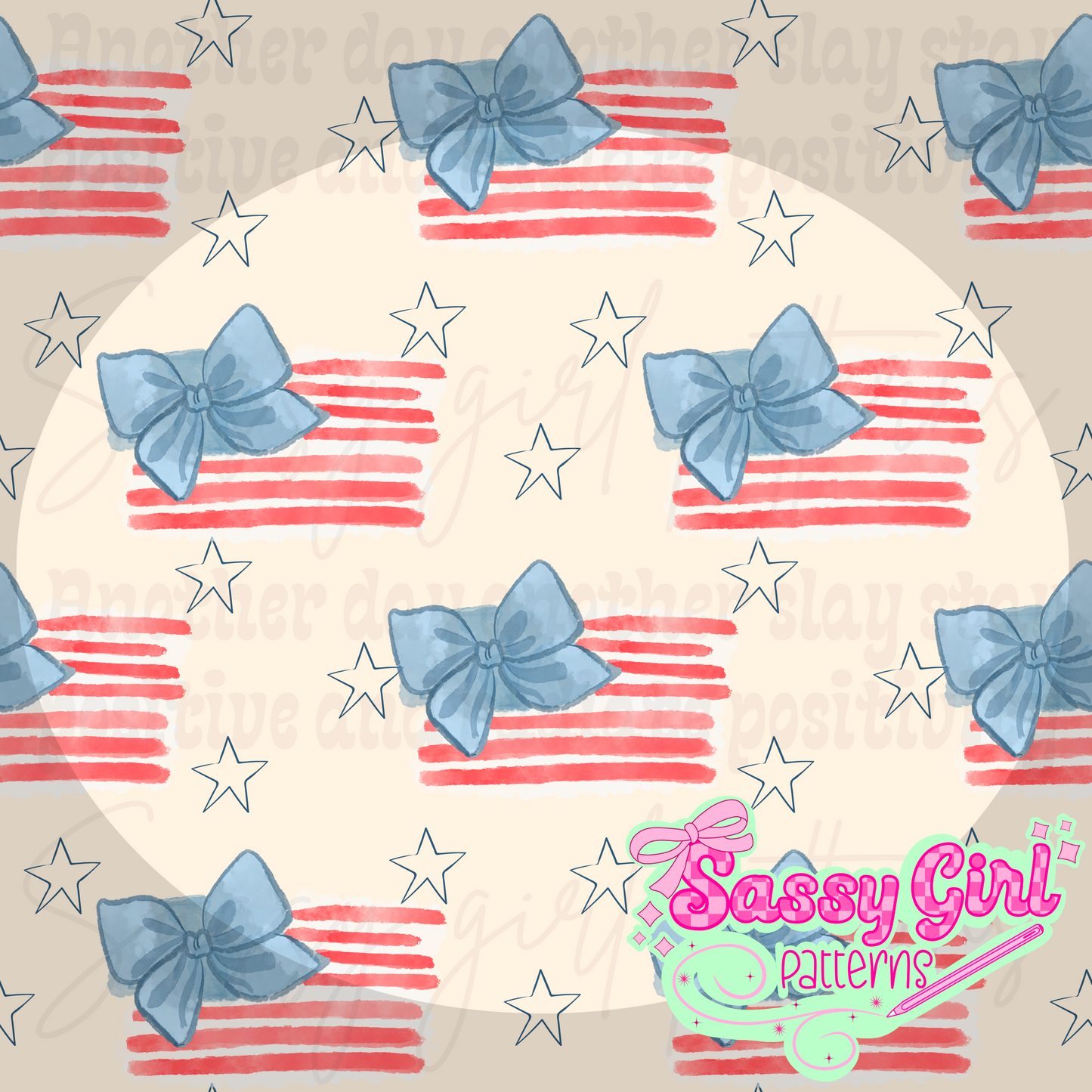 Watercolor bow flag
