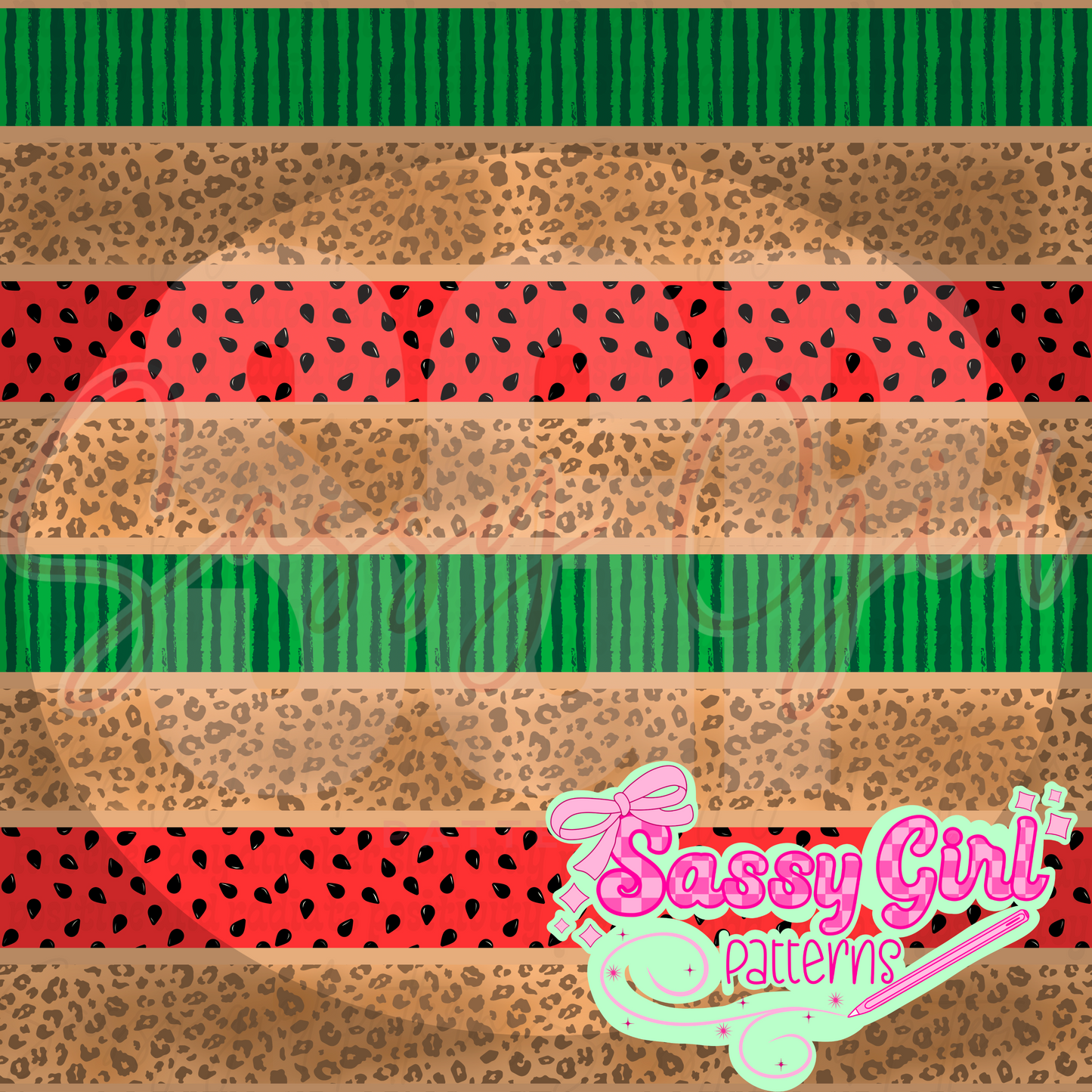 Watermelon cheetah stripes
