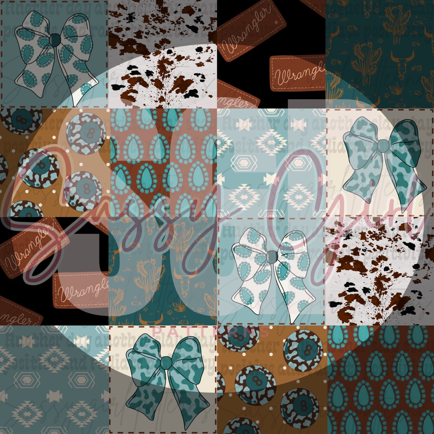 Western bow patchwork