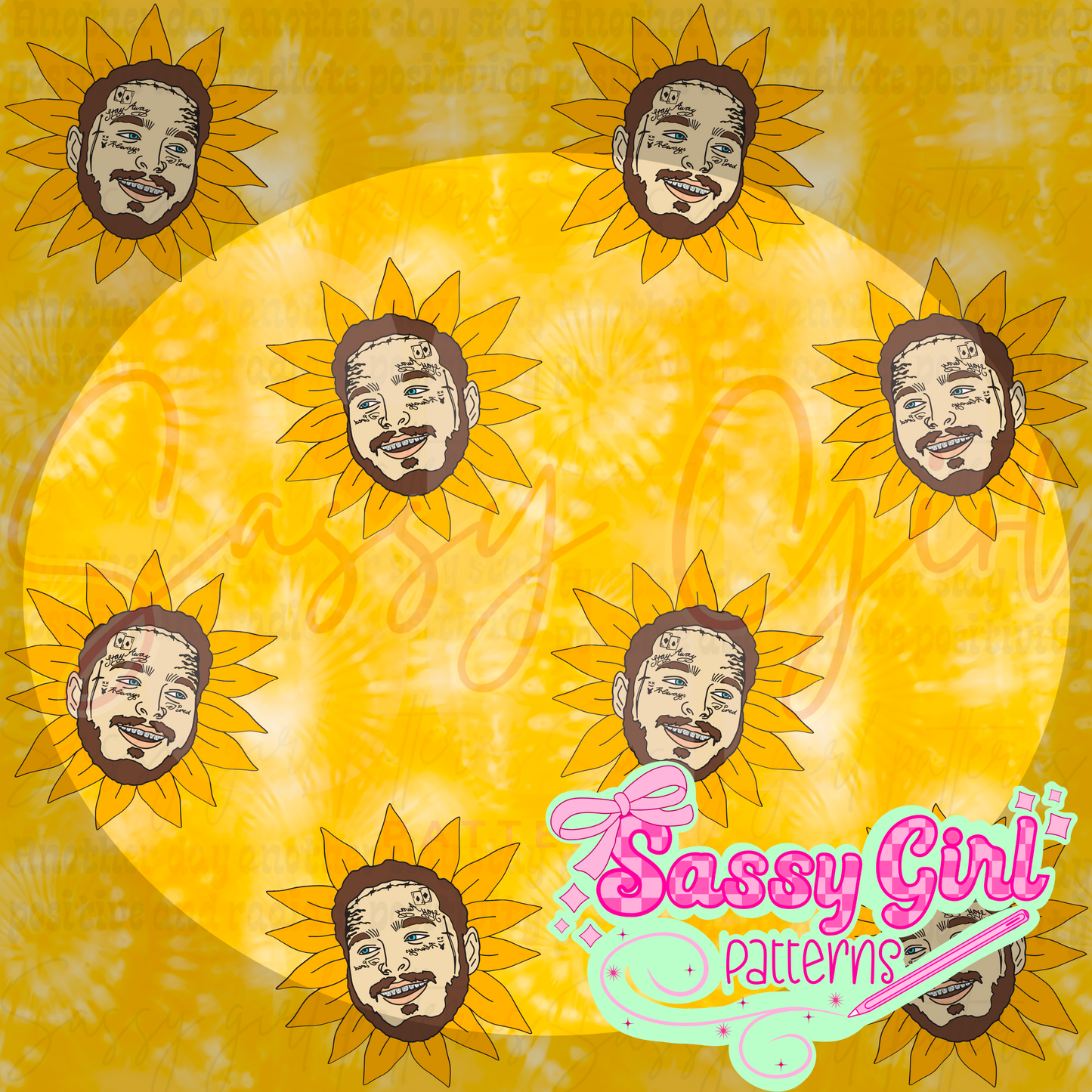 Yellow tie dye posty