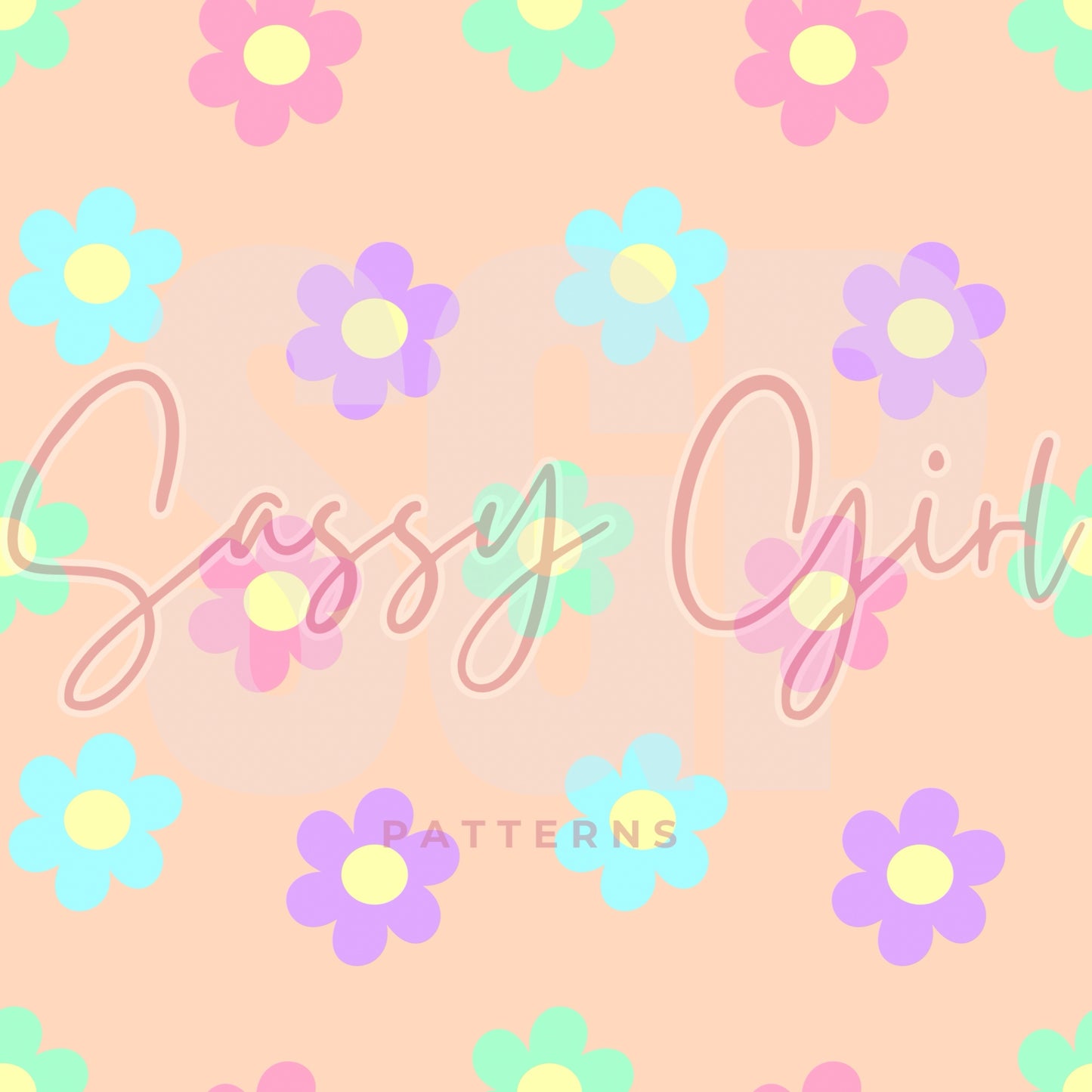 Beige pastel flowers