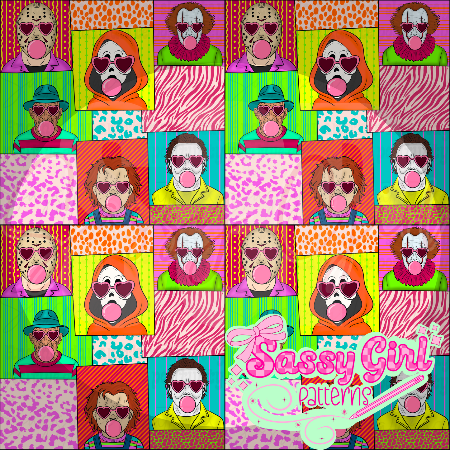 Neon horror cute