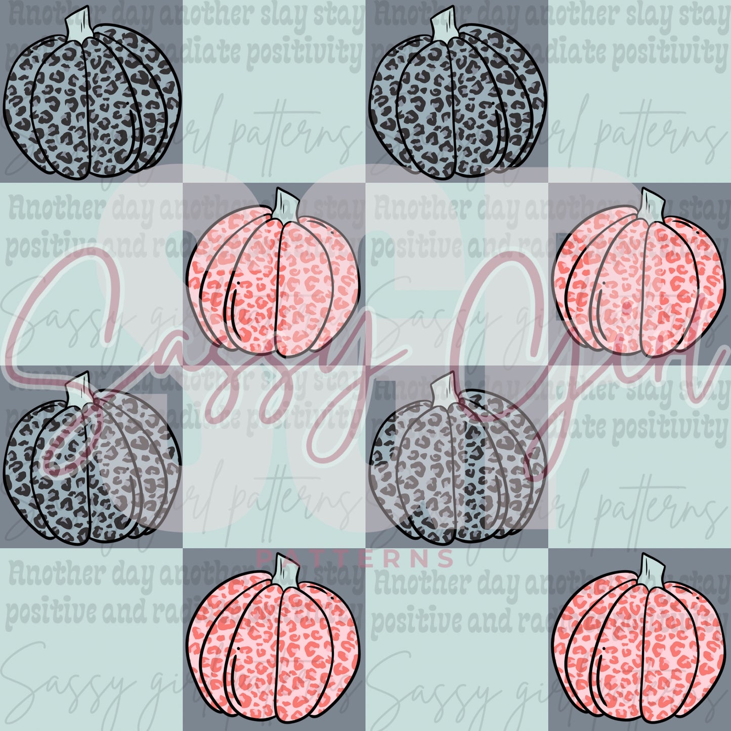 Cheetah pumpkin checkered