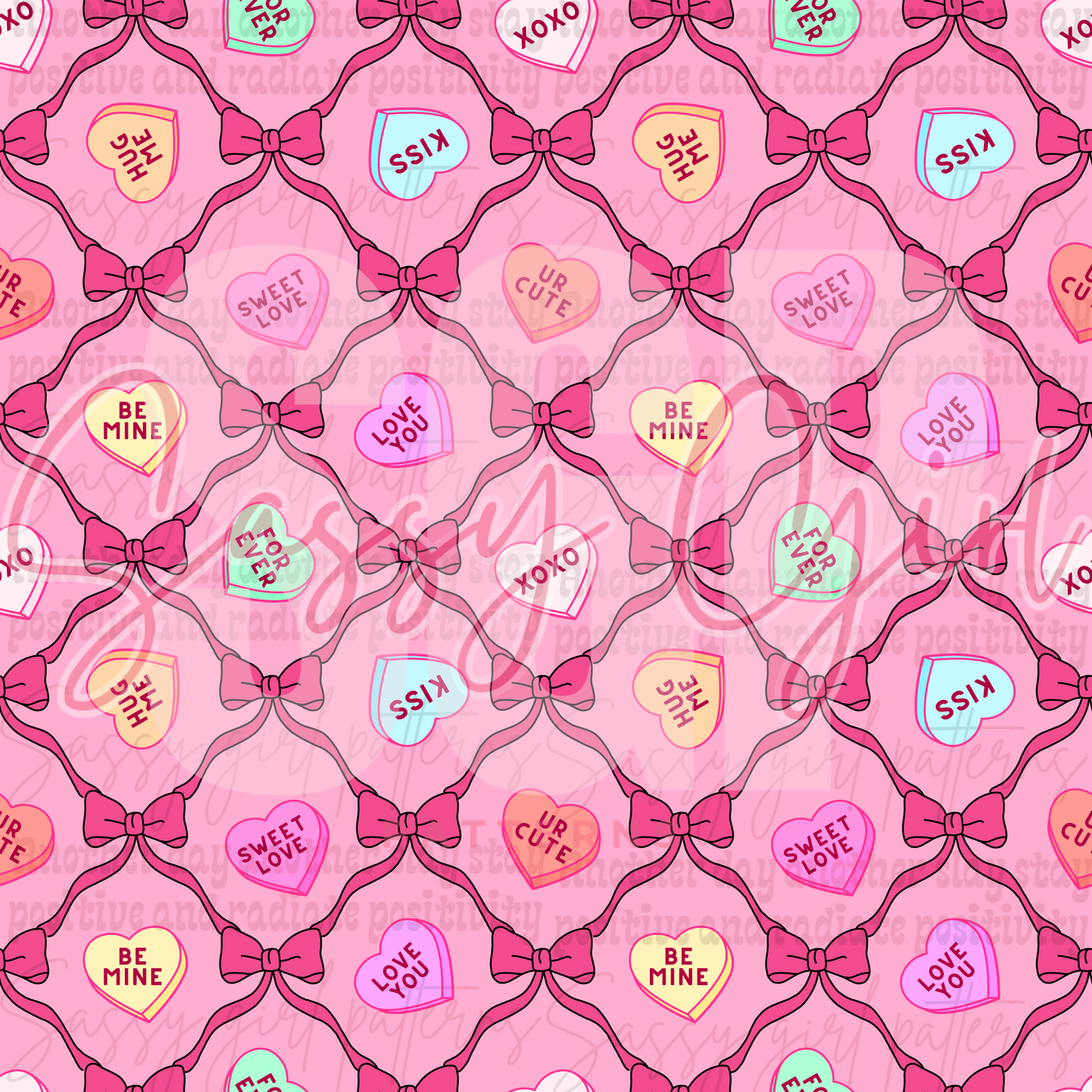 Bow candy heart