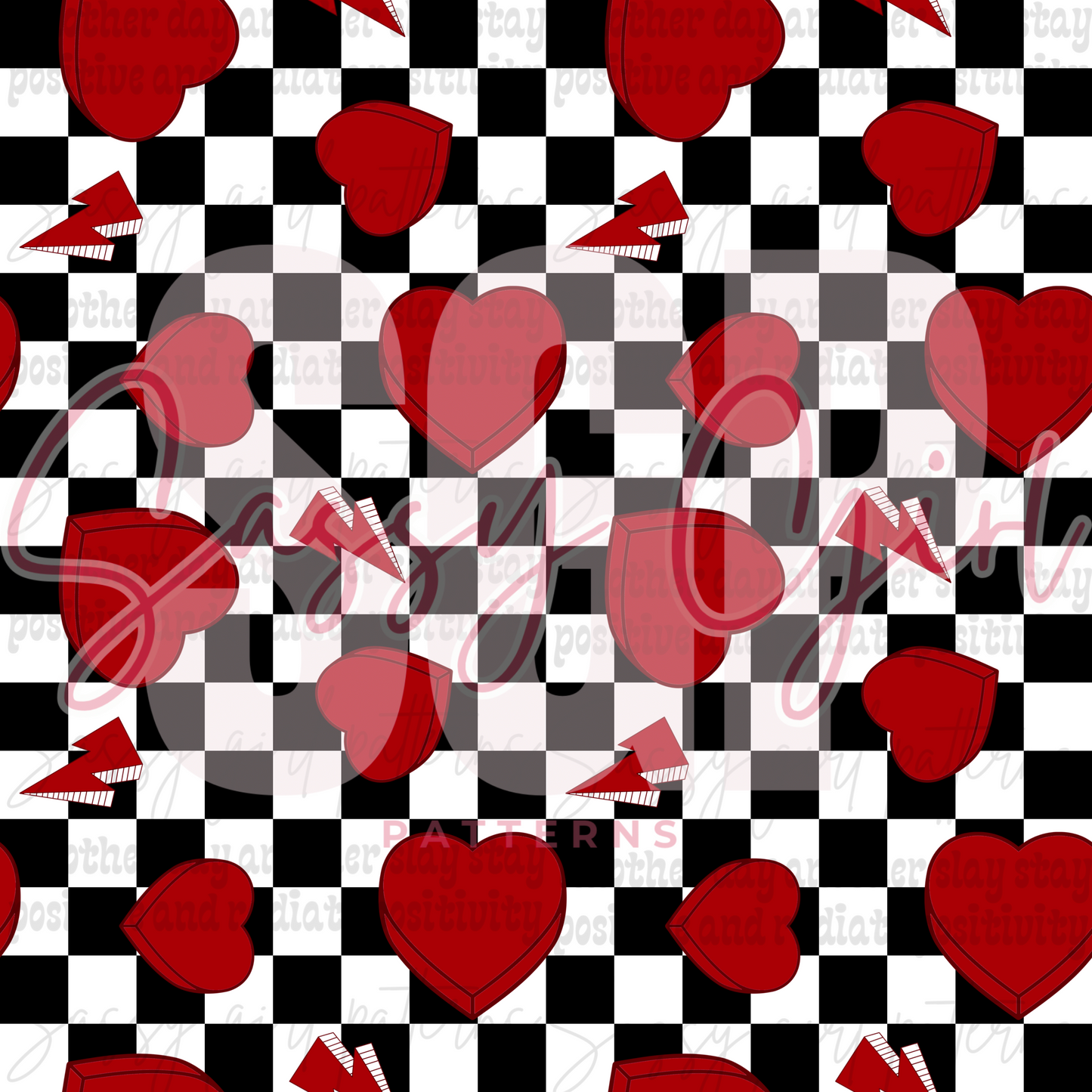 Checkered hearts