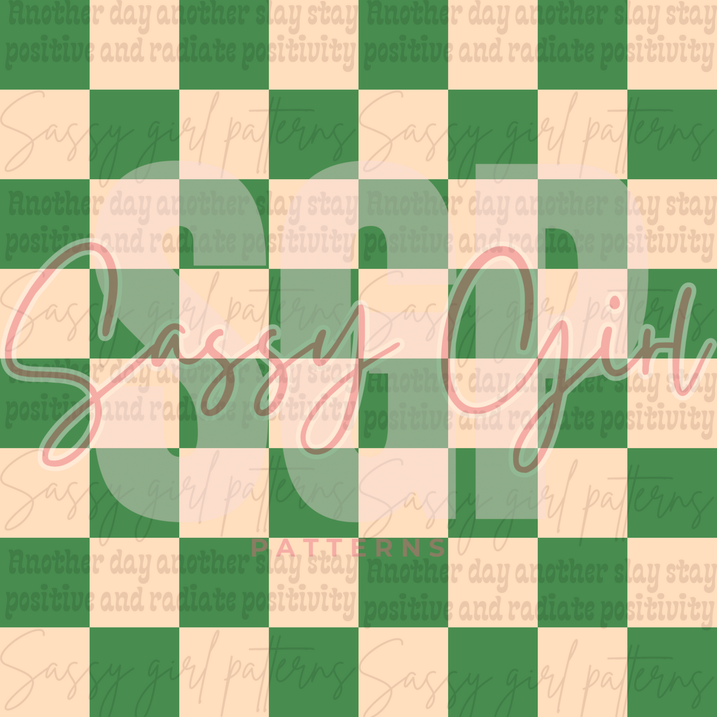 Green beige checkered