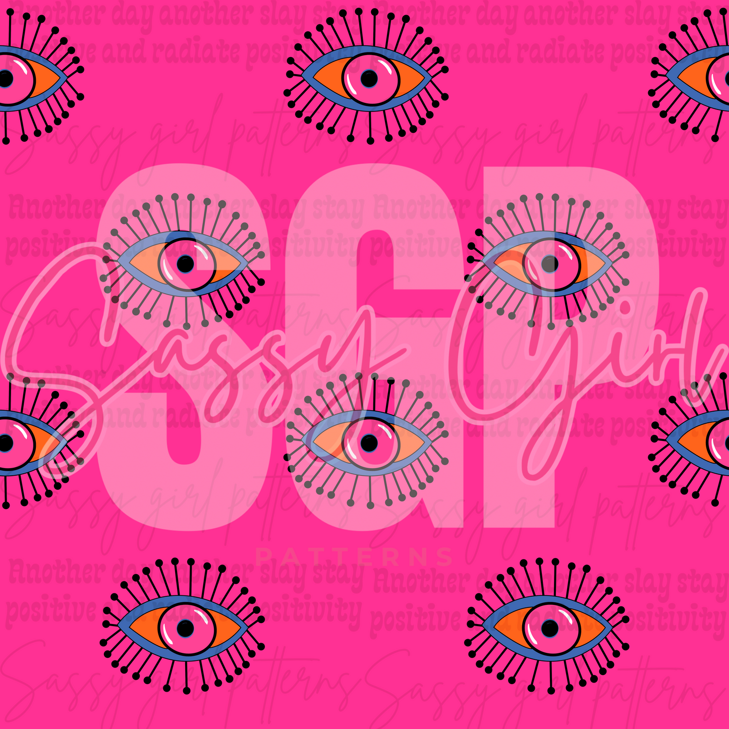 Eye with pink background