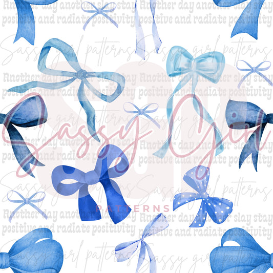 Dainty blue bow