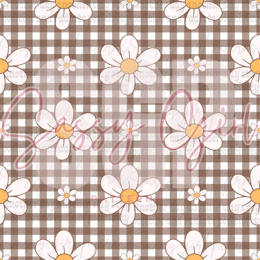 Brown plaid flower