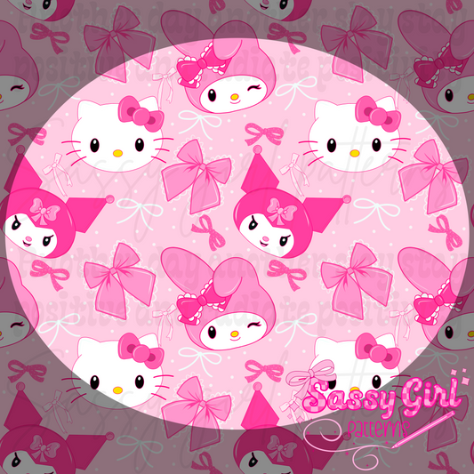 Bow kitty & friends