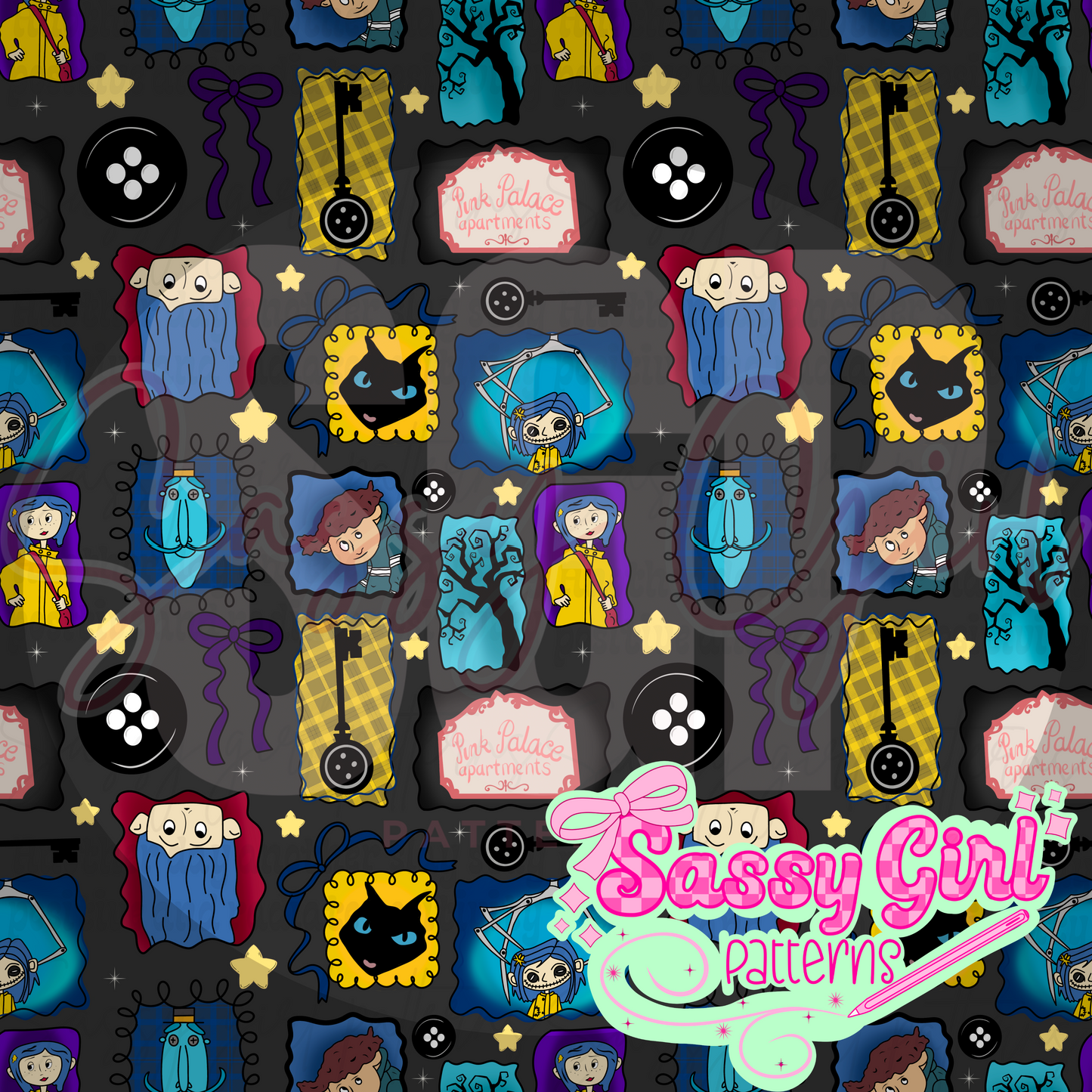 Button girl frames