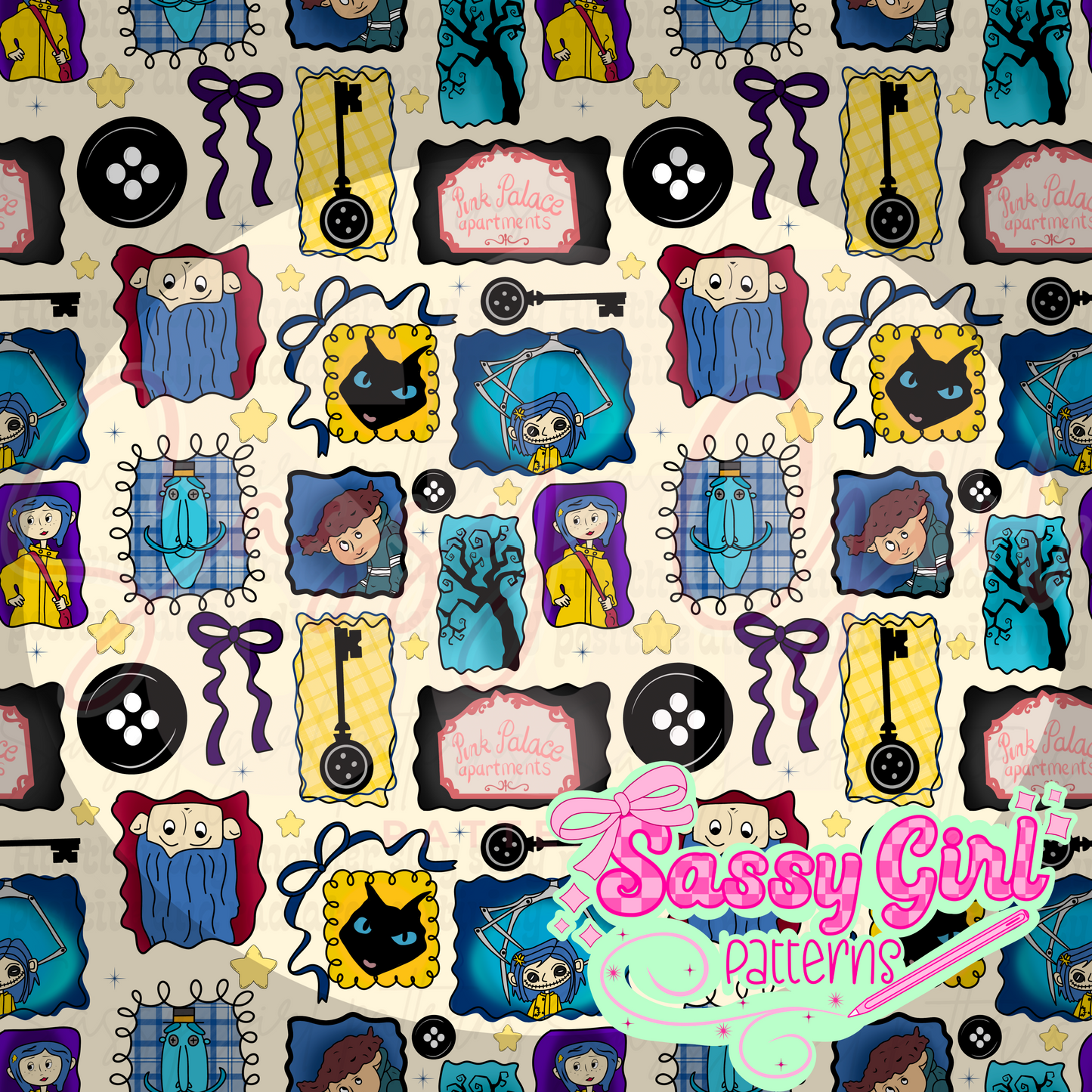 Button girl frames