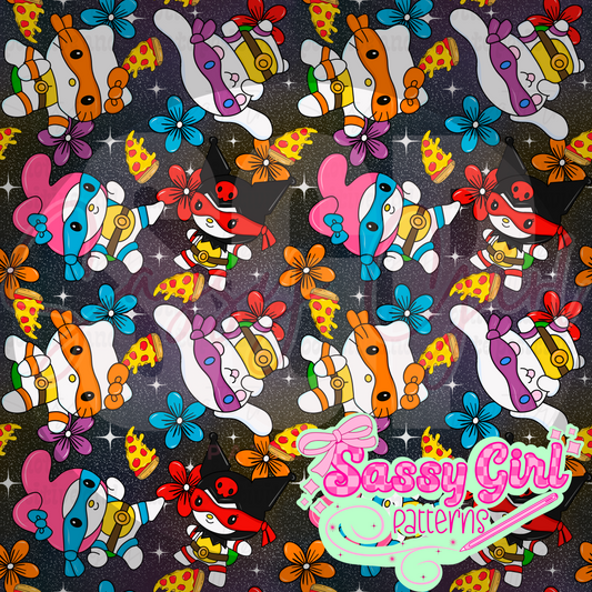 Ninja kitty and friends