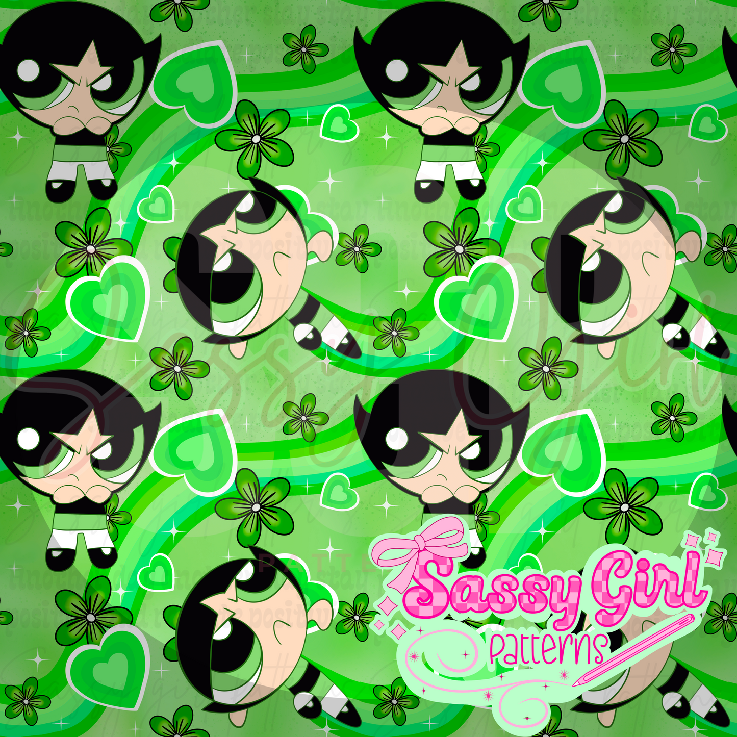 Puff girl green