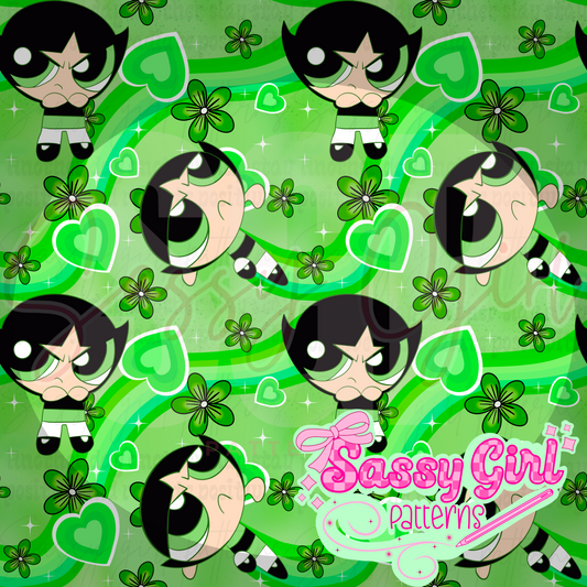 Puff girl green