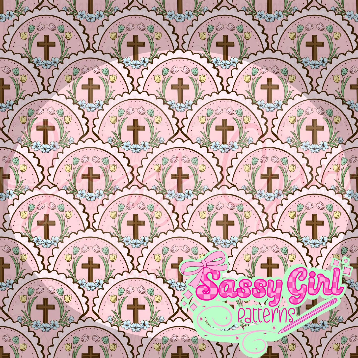 Scalloped cross