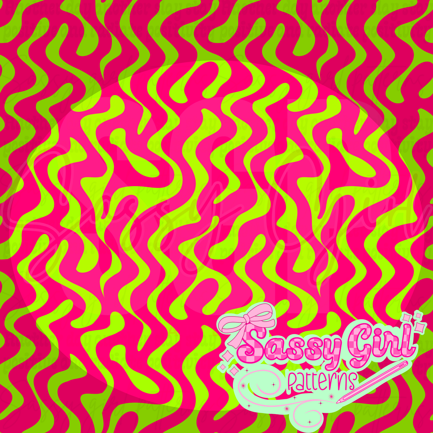 Pink swirl swim safe