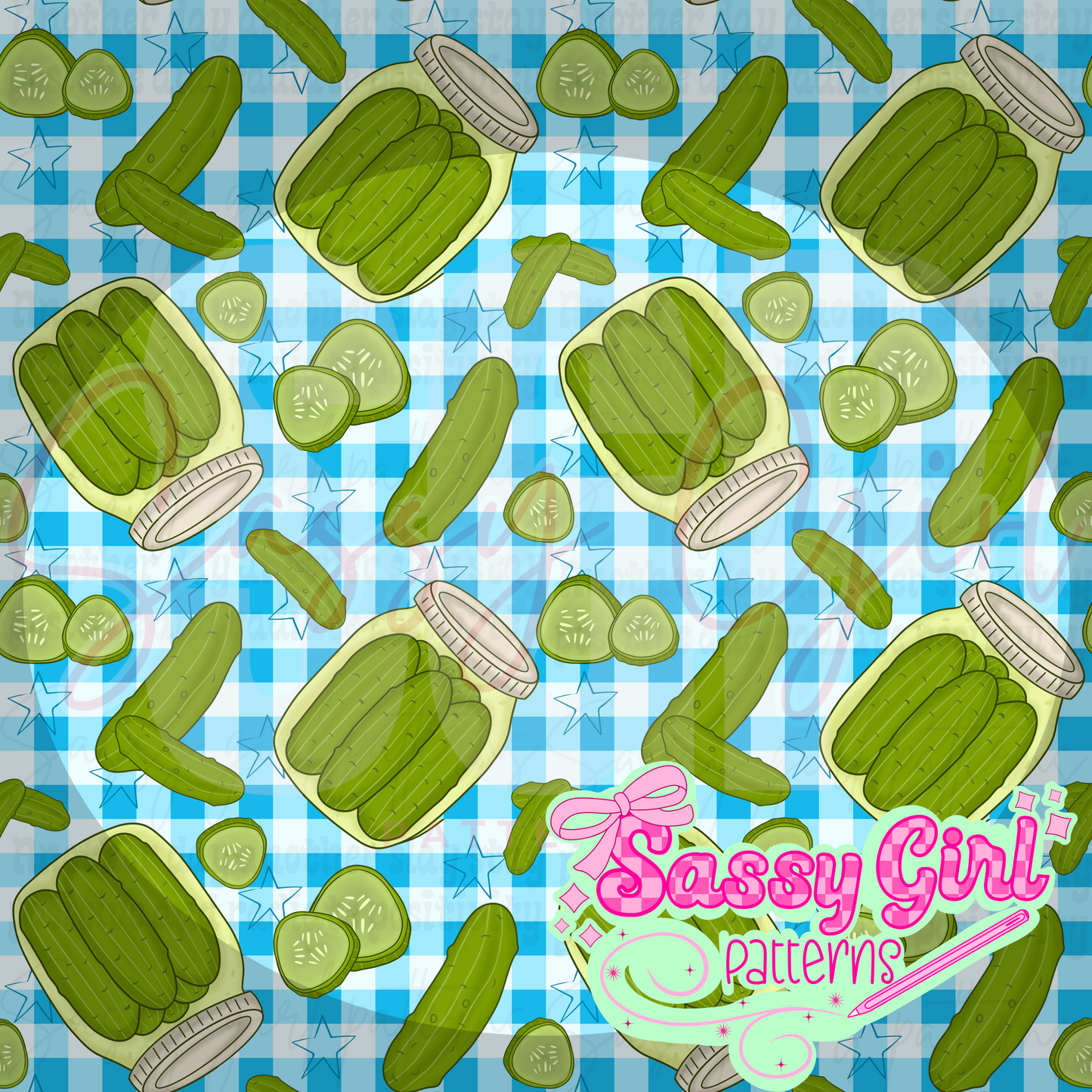 Pickle on gingham