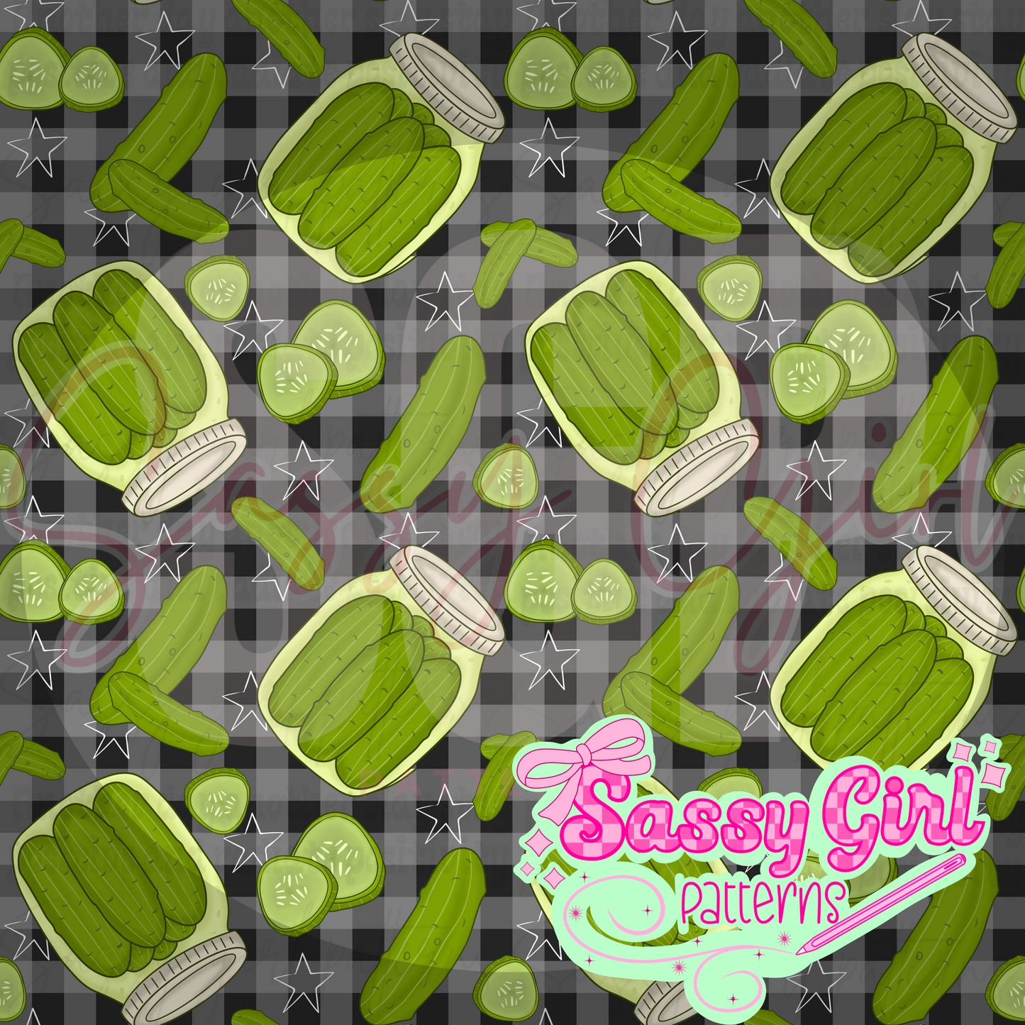 Pickle on gingham
