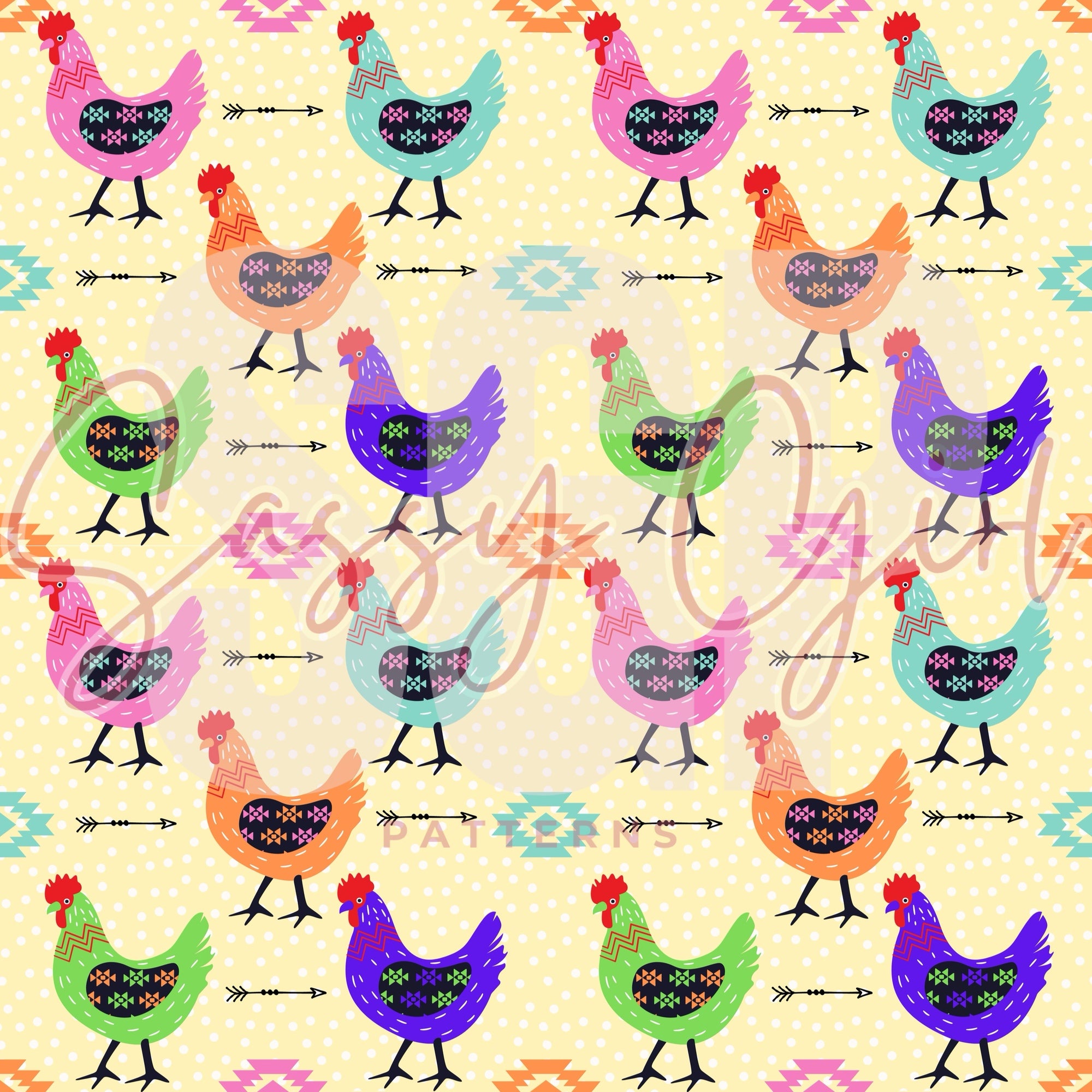 Aztec chicken – Sassy Girl Patterns