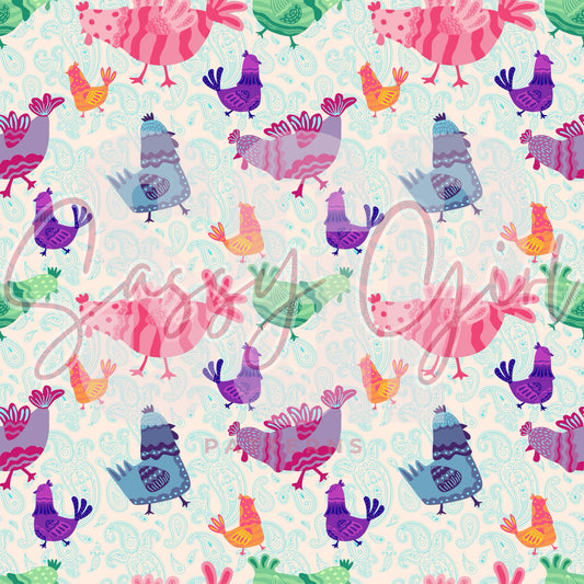 Paisley chickens