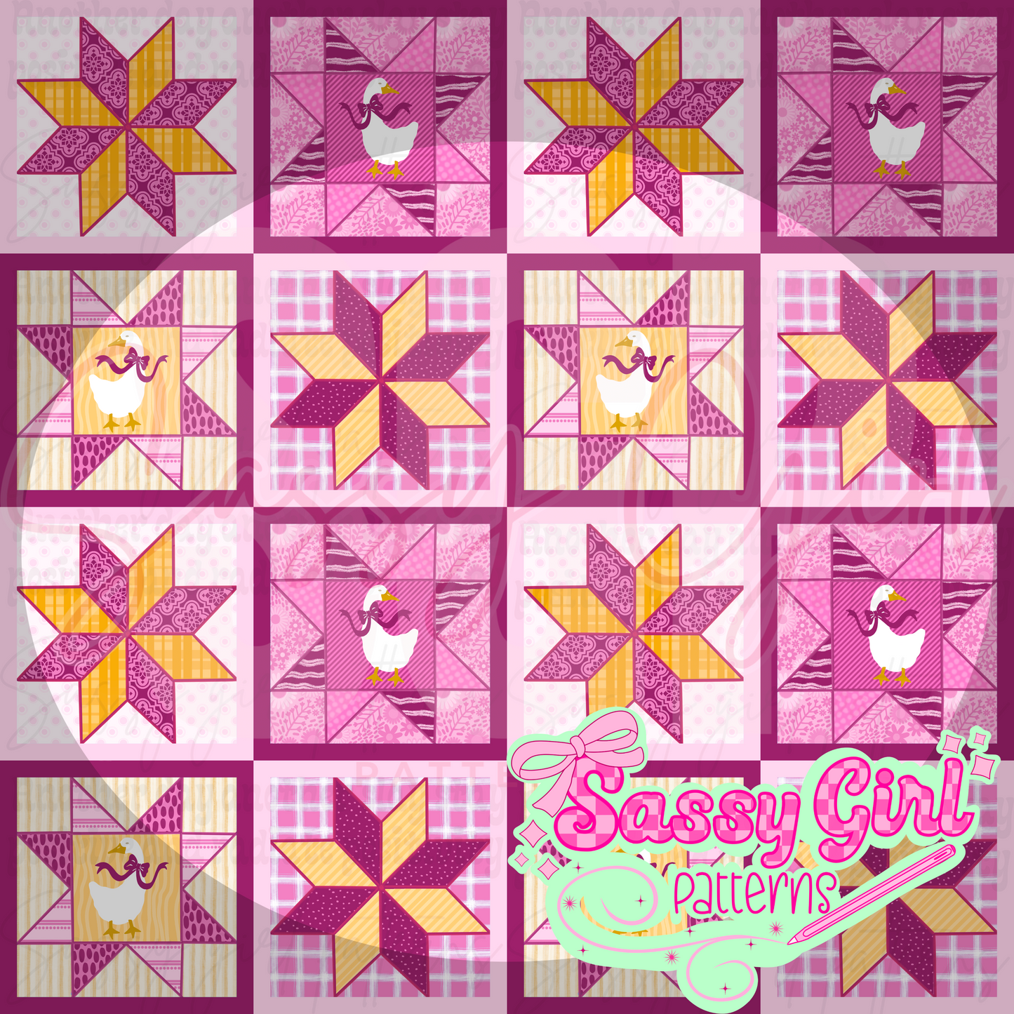 Goose quilt pink