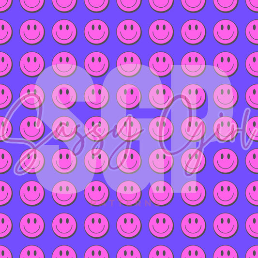 Pink purple smiley