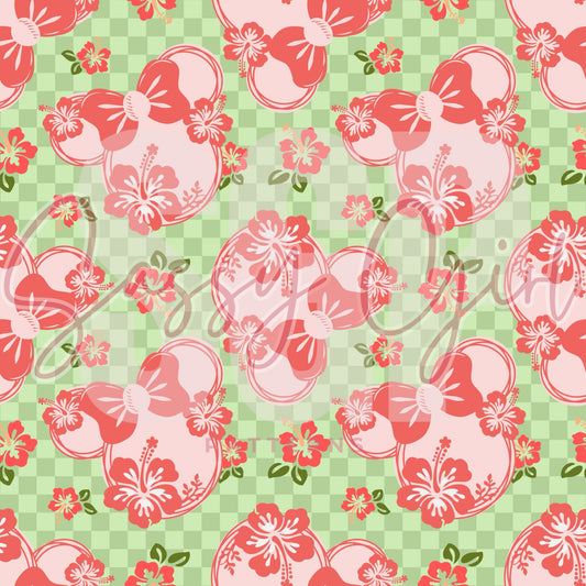 Mint checkered flower mouse