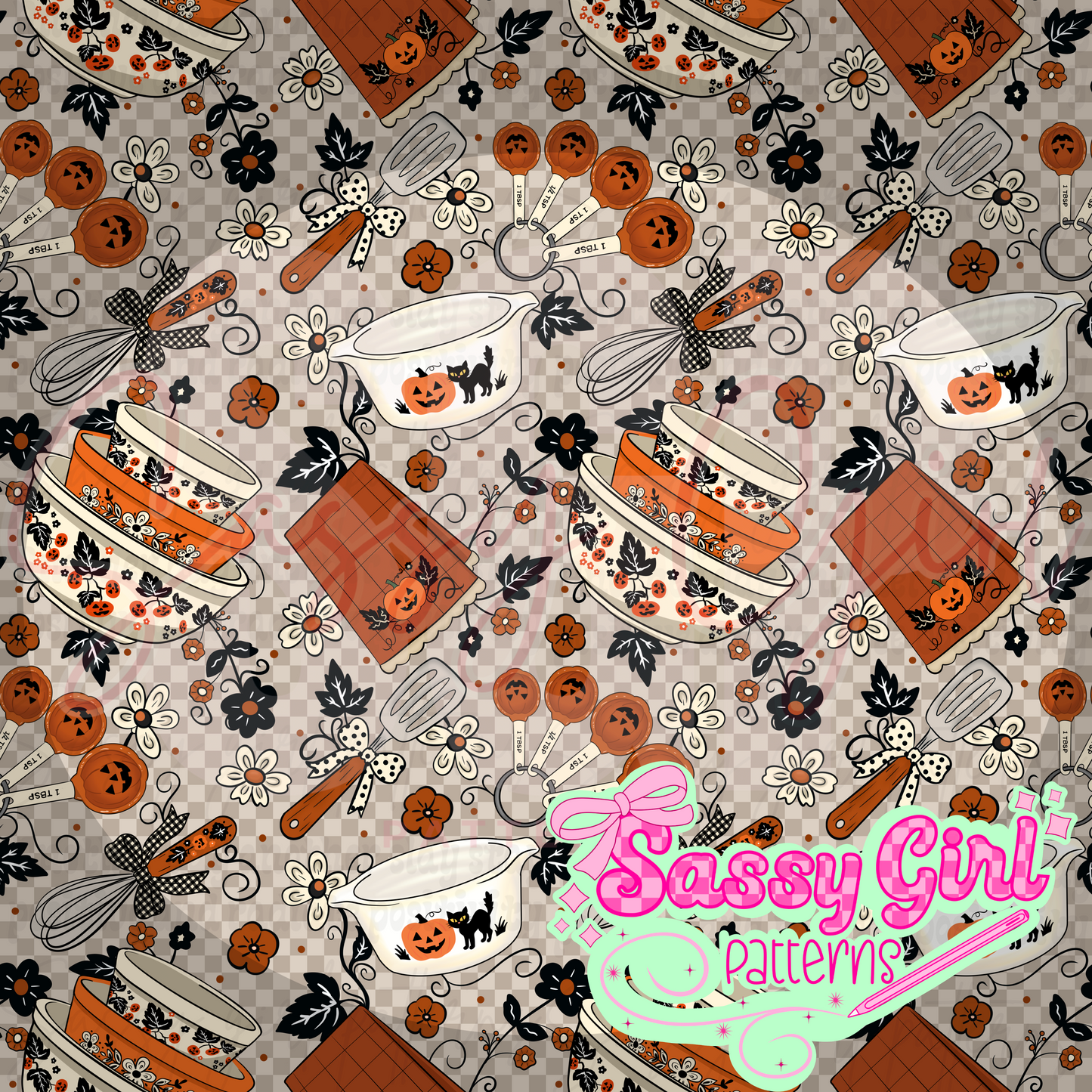 Vintage Halloween kitchen