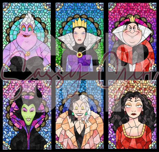 Villain stained glass