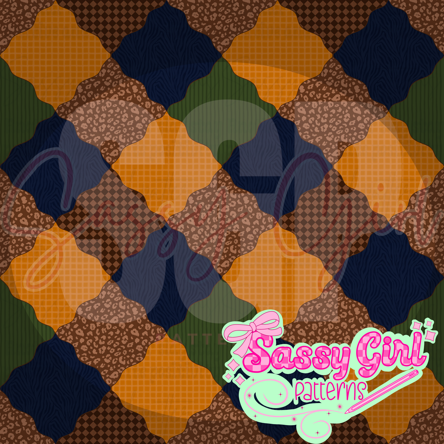 Fall patchwork animal print colored