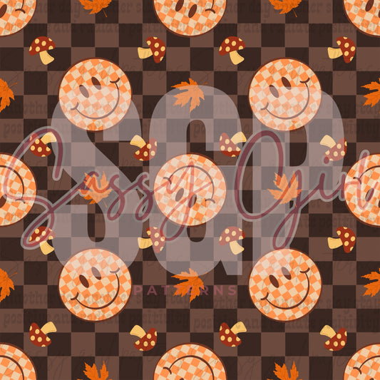 Fall checkered smileys