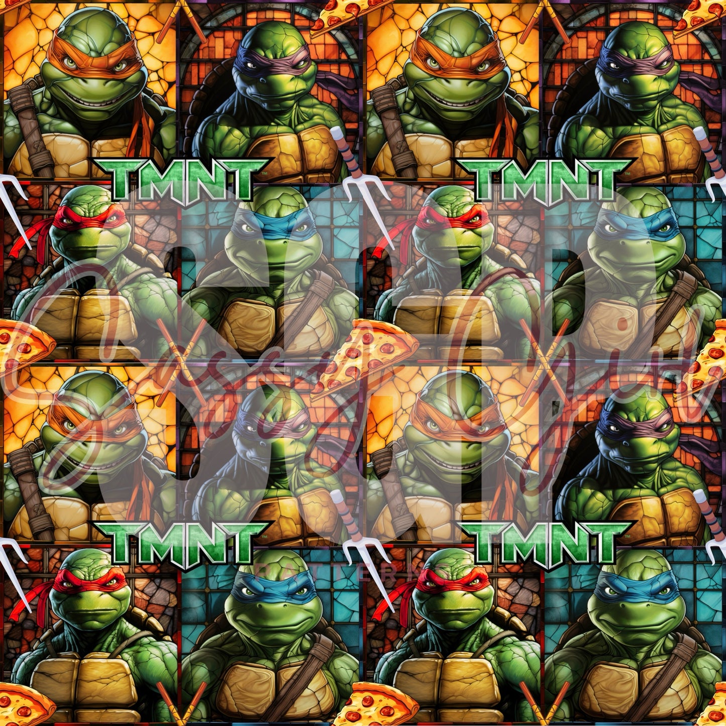 TMNT stained glass