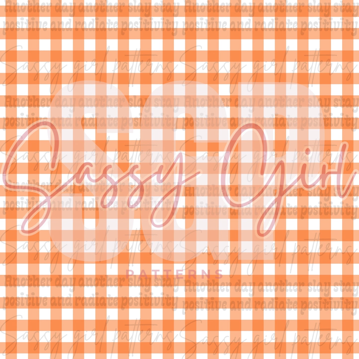 Orange gingham