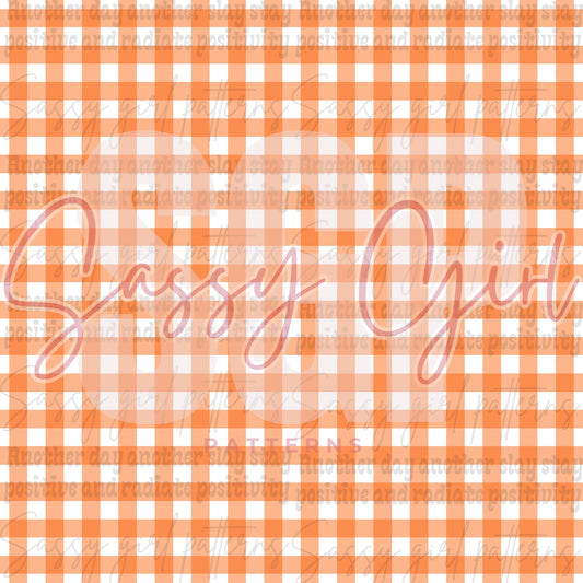 Orange gingham