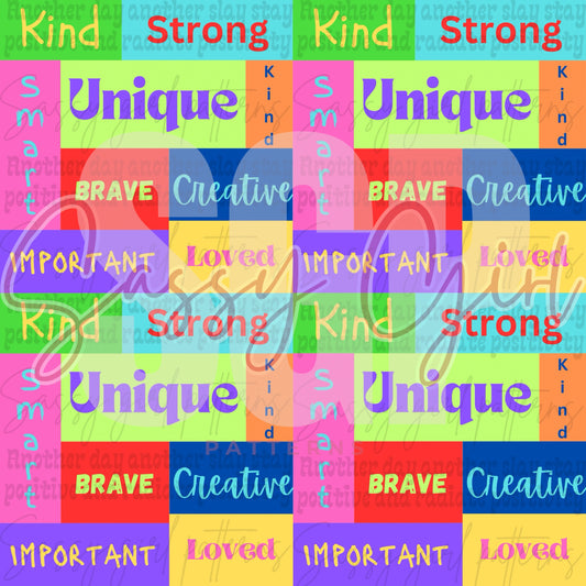 Positive affirmation patchwork