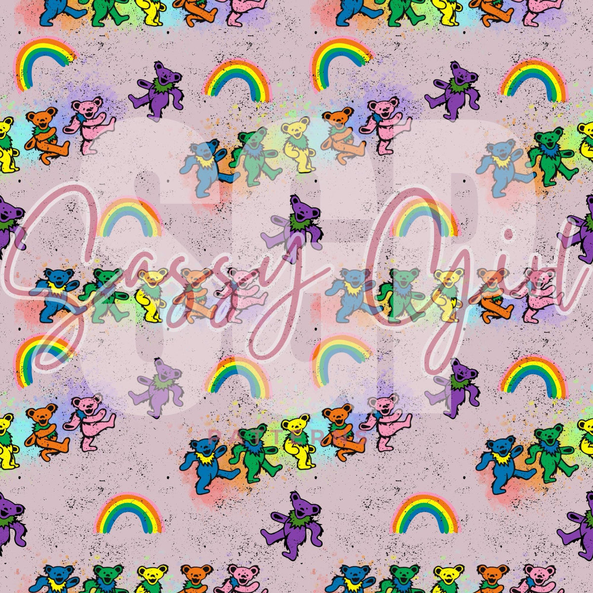Dancing Bears Pattern Grateful dancing bears rainbows – Sassy Girl Patterns