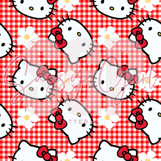 HK kitty gingham